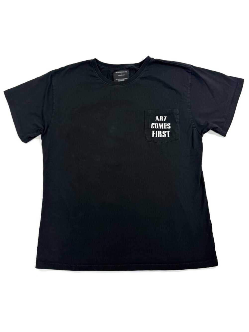 Art Comes First Mens T-Shirt Avec Ces Freres Size Large Black Short Sleeve